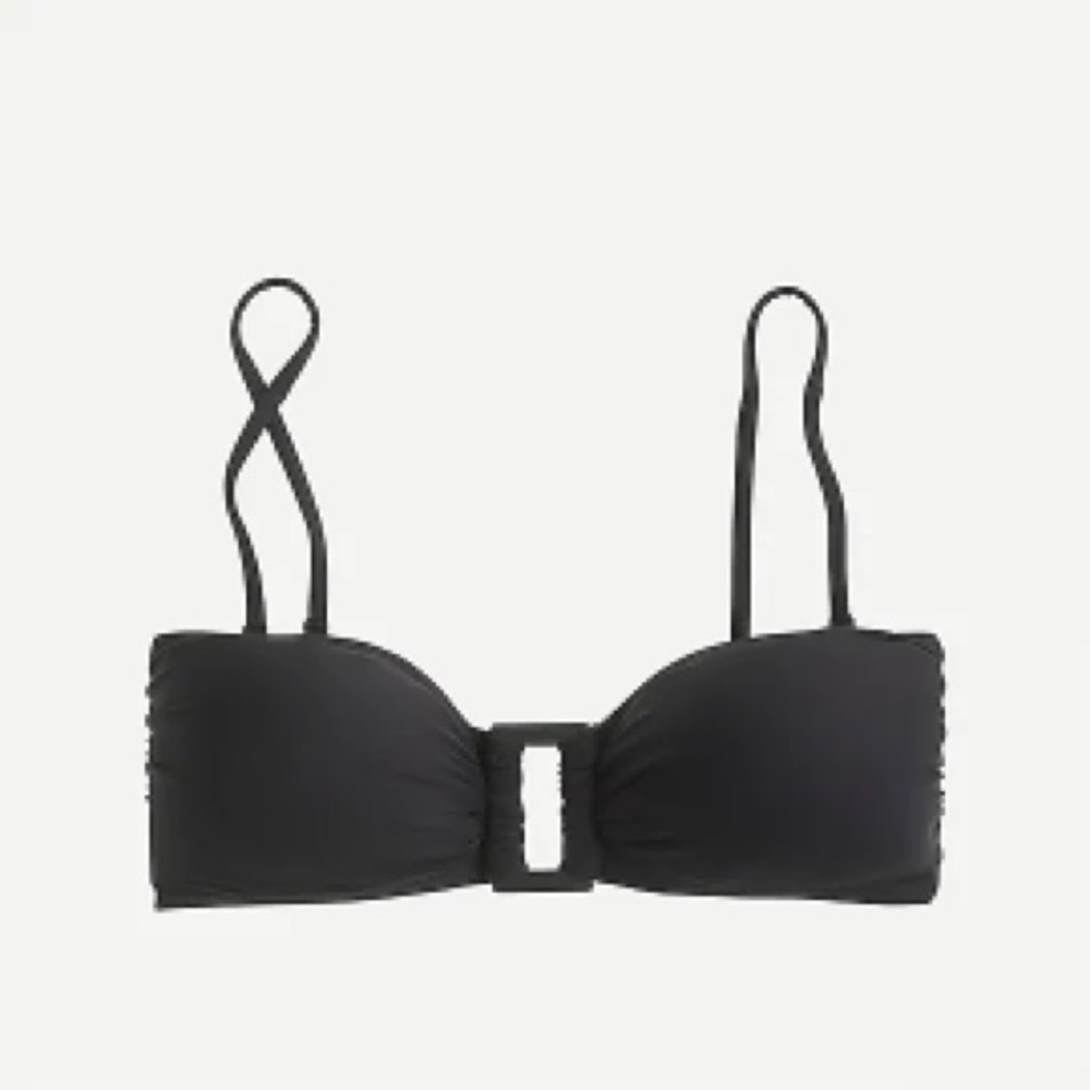 Square-ring bandeau bikini top - size large